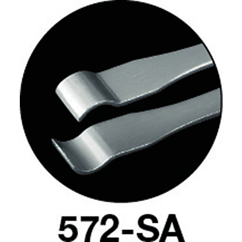ＴＲＵＳＣＯ　耐酸耐磁ルビスピンセット　１５０ｍｍ　横型　572-SA　1 本