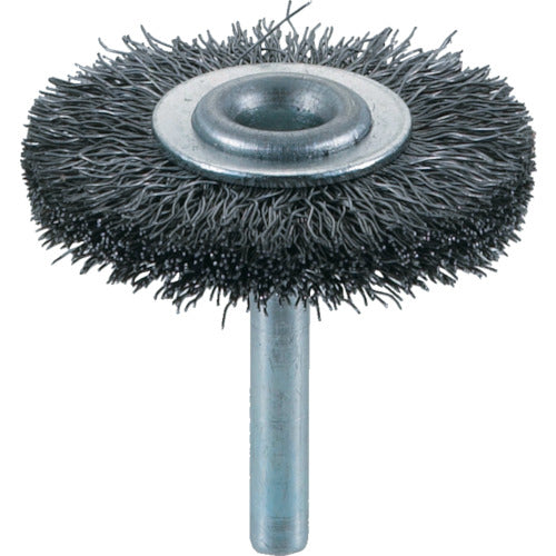 TRUSCO Shaft Wheel Brush φ50 x Shaft 6 Steel Wire Wire Diameter 0.3 TB-6222 1 pc