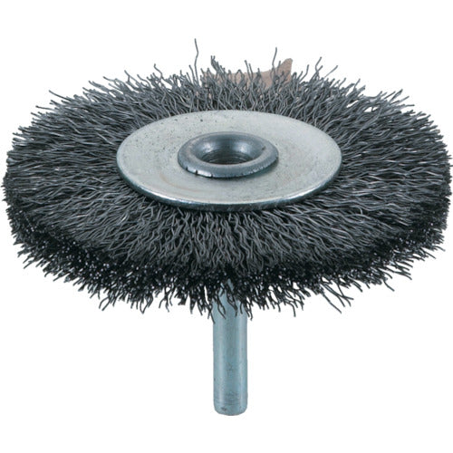 TRUSCO Shaft Wheel Brush φ75 x Shaft 6 Steel Wire Wire Diameter 0.3 TB-6242 1 pc
