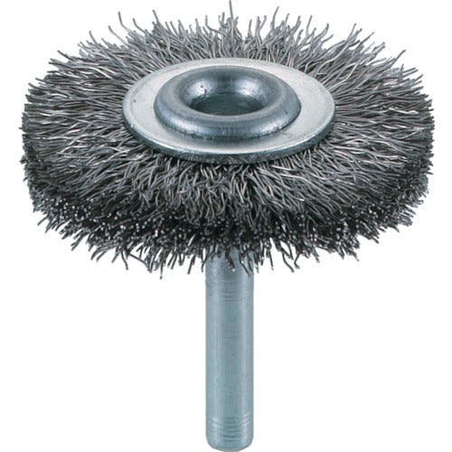 TRUSCO Shaft Wheel Brush φ50 x Shaft 6 Stainless Steel Wire Wire Diameter 0.3 TB-6223 1 pc