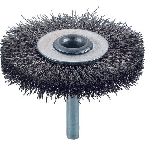 TRUSCO Shaft Wheel Brush φ65 x Shaft 6 Stainless Steel Wire Wire Diameter 0.3 TB-6233 1 pc