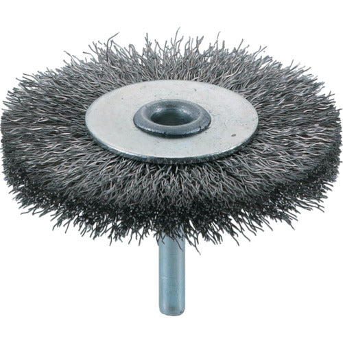 TRUSCO Shaft Wheel Brush φ75 x Shaft 6 Stainless Steel Wire Wire Diameter 0.3 TB-6243 1 pc