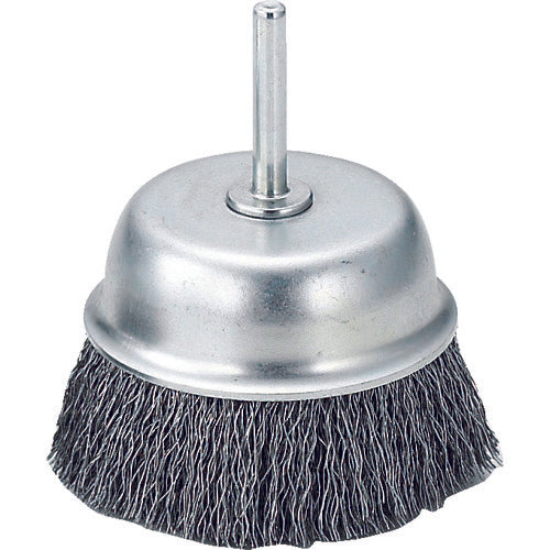 TRUSCO Shaft Cup Brush φ75 x Shaft 6 Steel Wire Wire Diameter 0.3 TB-6642 1 pc