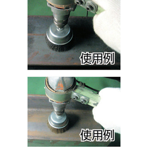 TRUSCO Shaft Cup Brush φ75 x Shaft 6 Steel Wire Wire Diameter 0.3 TB-6642 1 pc