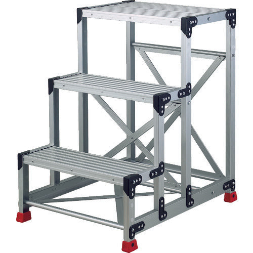 ＴＲＵＳＣＯ　作業用踏台　アルミ製・高強度タイプ　３段　TSF-369　1 台