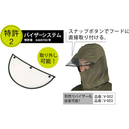 カジメイク　７５４１　ローリングレインスーツ　デニム　Ｍ　7541-55-M　1 着