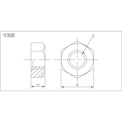 ＴＲＵＳＣＯ　六角ナット１種　三価黒Ｍ５　５６０個入　ヘキサゴンパック　S088-0005　1 缶