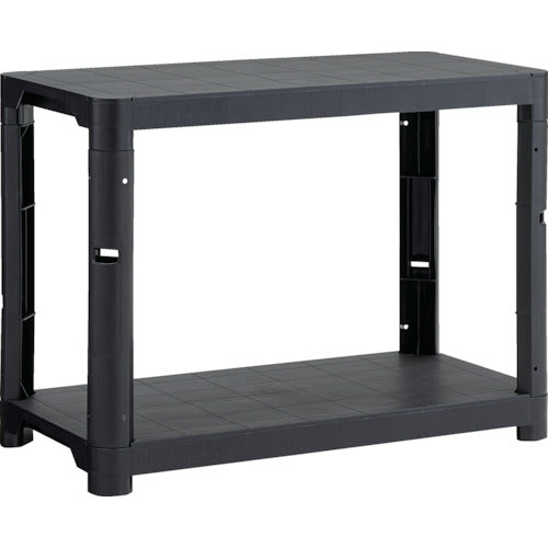 TRUSCCO 플라스틱 선반 높이 658-2단 타입 코너 캡 4개 부착 무광택 블랙 TPT-2342C-MBK 1대