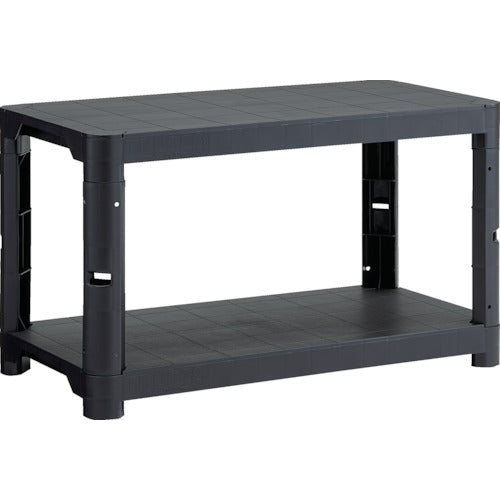 TRUSCCO 플라스틱 선반 높이 515-2단 타입 코너 캡 4개 부착 무광택 블랙 TPT-1342C-MBK 1대