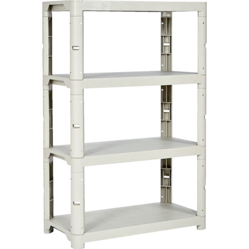 TRUSCCO 플라스틱 선반 높이 1371-4단 타입 코너 캡 4개 부착 네오그레이 TPT-5344CA 1대