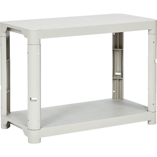 TRUSCCO 플라스틱 선반 높이 658-2단 타입 코너 캡 4개 부착 네오그레이 TPT-2342CA 1대