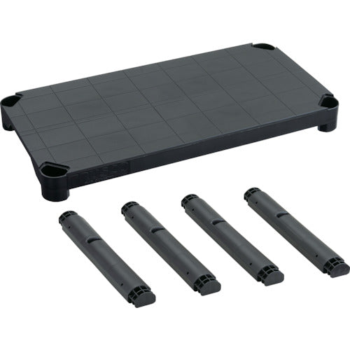 TRUSCO Plastic Shelf Shelf Set, Shelf Spacing Height 515mm, 4 Legs Included, Matte Black TPT-344S-MBK 1 S