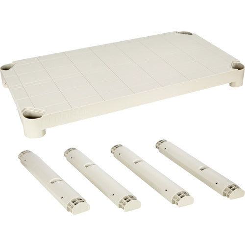 TRUSCO Plastic Shelf Shelf Set, Shelf Spacing Height 515mm, 4 Legs Included, Neo Gray TPT-344SA 1 S