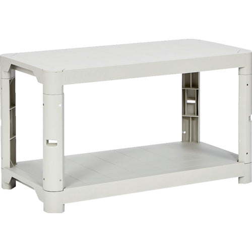 ＴＲＵＳＣＯ　プラ棚　高さ５１５−２段タイプ　コーナーキャップ４個付　ネオグレー　TPT-1342CA　1 台