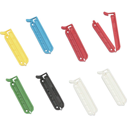 ＴＲＵＳＣＯ　袋留めクリップ　８Ｐ　（白赤黄青緑黒）　TWC-50AS8P　1 PK
