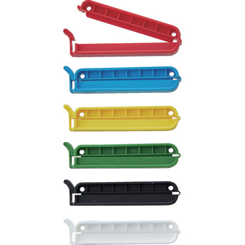 ＴＲＵＳＣＯ　袋留めクリップ　６Ｐ（白赤黄青緑黒）　TWC-70AS6P　1 PK