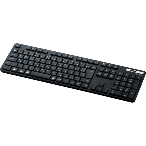 エレコム　Ｂｌｕｅｔｏｏｔｈフルキーボード　薄型　メンブレン式　抗菌　マルチペアリング対応　ブラック　TK-FBM120KBK　1 個
