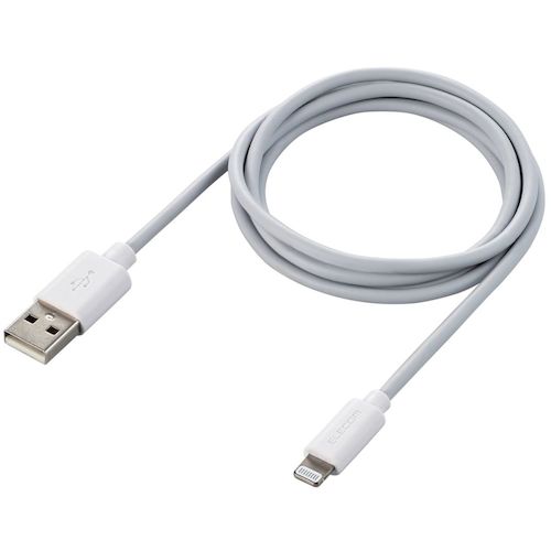 ELECOM Lightning 케이블 표준 1.0m 화이트 MPA-UAL10WH 1개