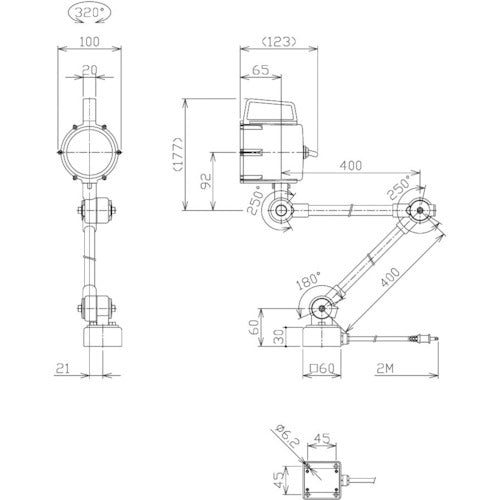 NIKKI Waterproof LED Spotlight 12W AC100-120V NLSL18CP-AC(2M+P) 1 unit