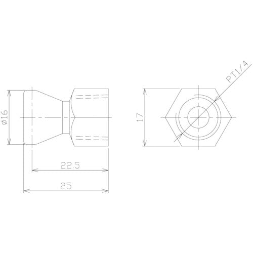 NIKKI Coolant System 1/4 Female Thread Connector PT1/4 (2 pieces) 82052(2) 1 bag