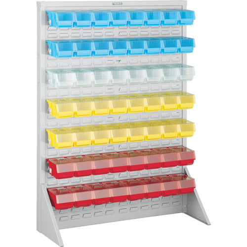 TRUSCO Panel Container Rack 910 x 320 x H1240 Small x 56 with Lid T-1256NF-AW 1 Unit