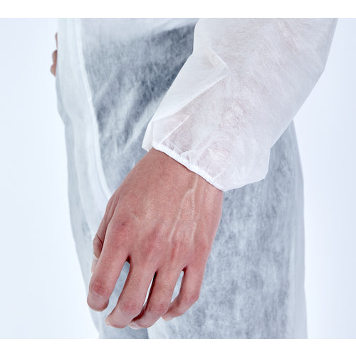 TRUSCO [Sold out and discontinued] ECO nonwoven disposable protective clothing, hooded overalls, size L, 35g mesh, no coating, TRV2ECO35-L, 1 unit