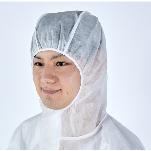 TRUSCO [Sold out and discontinued] ECO nonwoven disposable protective clothing, hooded overalls, M size, 60g mesh, no coating, TRV2ECO60-M, 1 unit