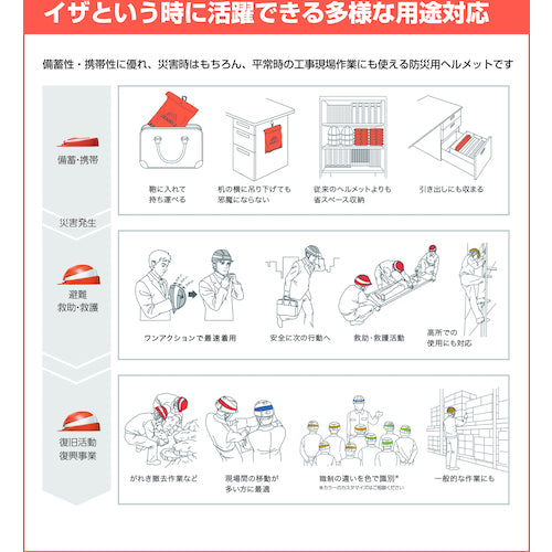 DIC Folding Helmet IZANO2 Orange KP IZANO2 AA21-O KP 1 pc