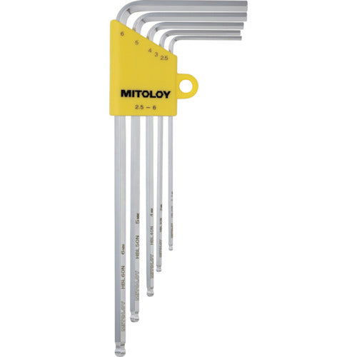 MITOLOY L-shaped hollow wrench ball point Neo holder 5-piece set HBL500N 1 S