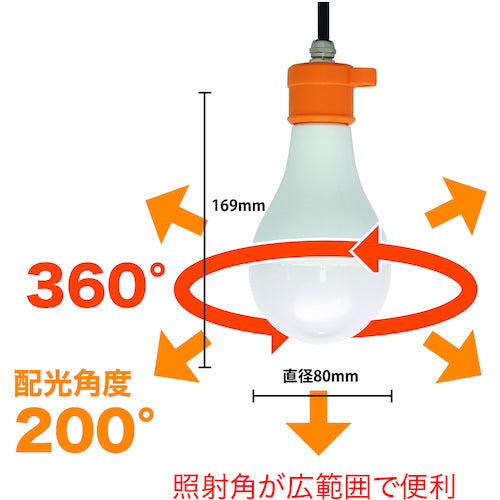 富士倉　ＬＥＤ−１５Ｗクリップランプ　昼光色　KY-15W　1 個