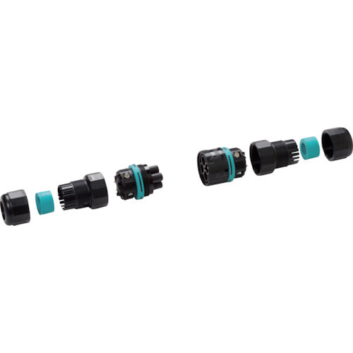 タカチ　プラグ式防水中継コネクタ　THB387-3P　1 個