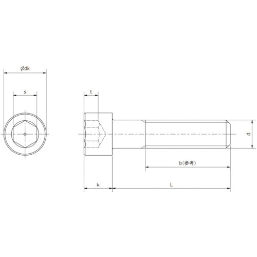 ＹＡＨＡＴＡ　六角穴付きボルト半ねじ　黒色酸化被膜　Ｍ１２×１９０　（３本入）　4571149326925　1 袋