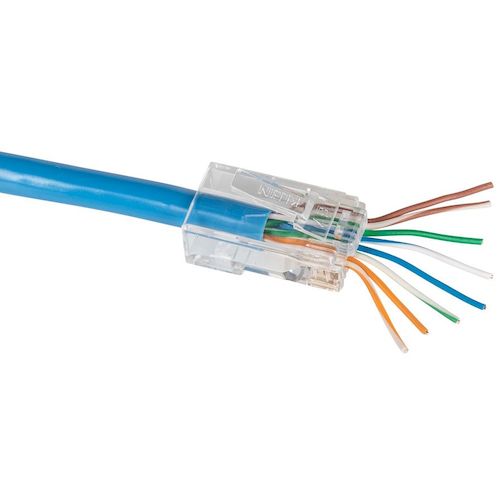 ＫＬＥＩＮ　Ｐａｓｓ−Ｔｈｒｕモジュラープラグ　ＲＪ４５　ＣＡＴ６（５０個入り）　VDV826703A　1 PK