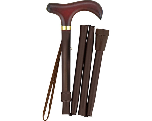 Folding compact walking stick / 55-1 BR 1 piece