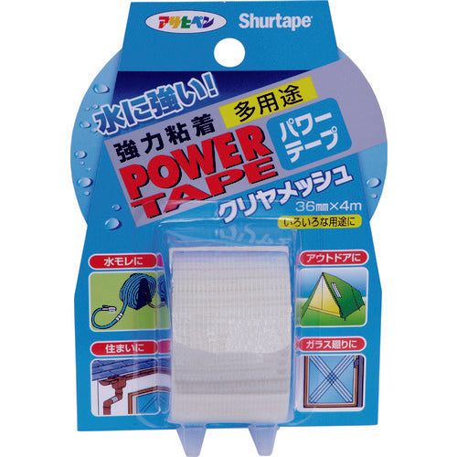 アサヒペン　パワーテープ　クリヤメッシュ　３６ＭＭ×４Ｍ　Ｔ０４４　クリヤ　603517　1 巻