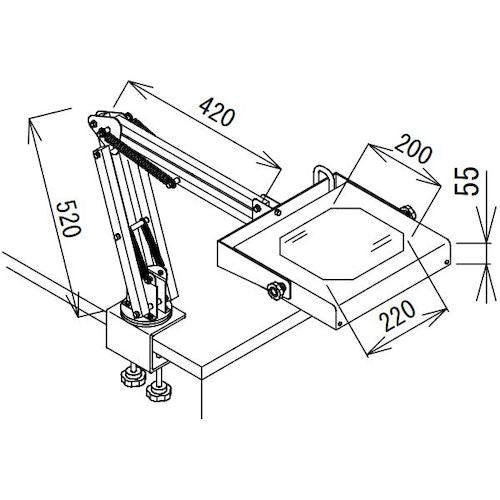 Otsuka LED illuminated magnifying glass LED-WIDE-4 LED-WIDE-4 1 unit