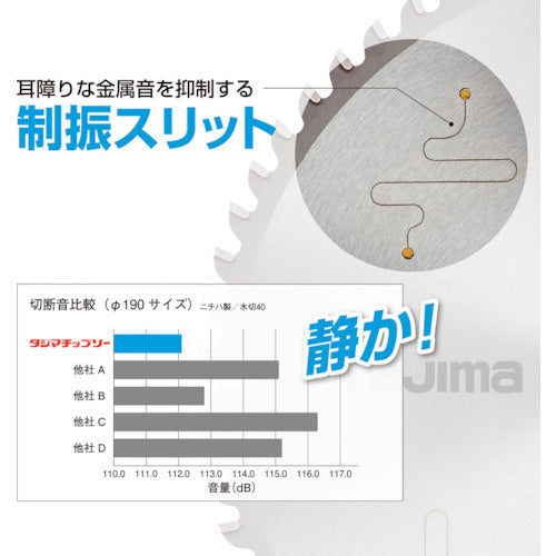 Tajima Rechargeable Tabletop/Sliding Circular Saw for Aluminum 165-60P TC-JTA16560 1 piece