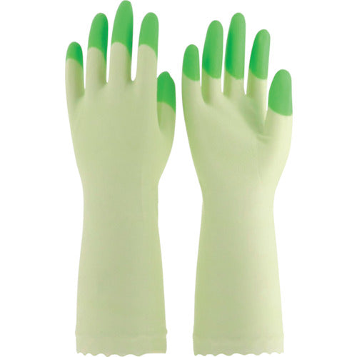 S.T. Family Medium Thick Vinyl Reinforced Fingertips M Green ST71212 1 Pair