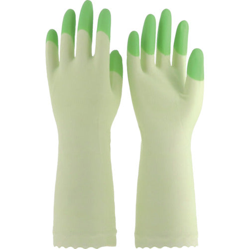 S.T. Family Medium Thick Vinyl Reinforced Fingertips M 2 Pair Pack (1 Pair Pink, 1 Pair Green) ST71214 1 Bag