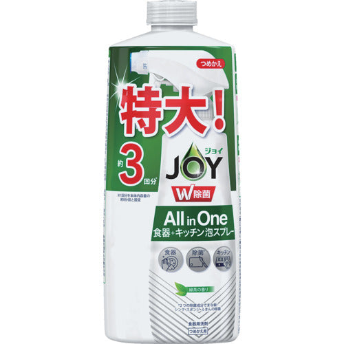 P&amp;G Joy Double Disinfectant ALLinONE Tableware + Kitchen Green Tea Scent Refill Approx. 3 Uses 630ml 027634 1 Bottle