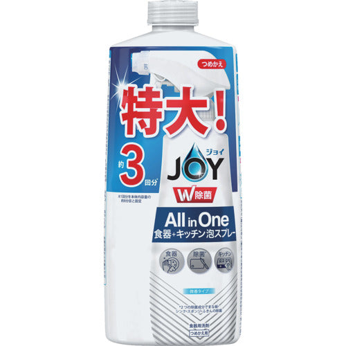 P&amp;G Joy Double Disinfectant ALLinOne Dish + Kitchen Foam Spray Mild Scent Type Refill Extra Large 630ml 027573 1 Bottle