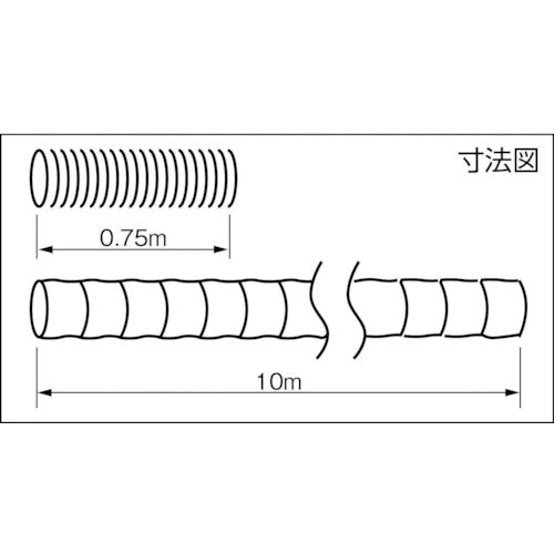 ＴＲＵＳＣＯ　アルミフレキシブルダクト　内径Φ１１０Ｘ１０ｍ　TAF-10010　1 本