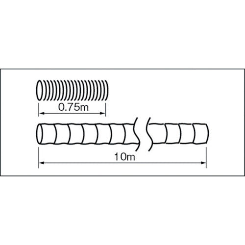 ＴＲＵＳＣＯ　アルミフレキシブルダクト　内径Φ１１０Ｘ１０ｍ　TAF-10010　1 本