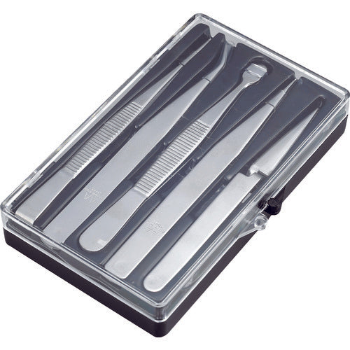 TRUSCO Stainless Steel Tweezers 5-Piece Set TSP-91 1 S