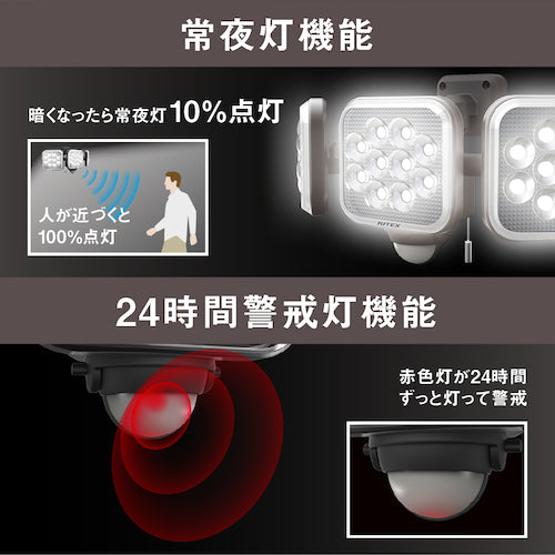 RITEX 14W 3-bulb free-arm LED sensor light LED-AC3042 1 unit