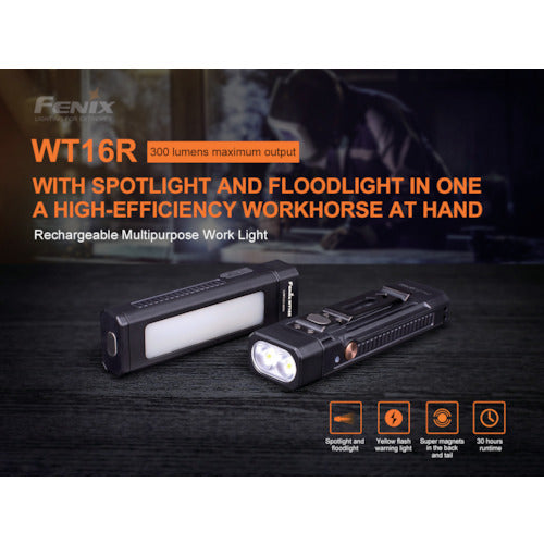 FENIX 충전식 LED 워크라이트 WT16R WT16R 1개