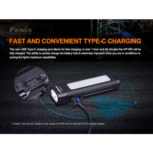 FENIX 충전식 LED 워크라이트 WT16R WT16R 1개