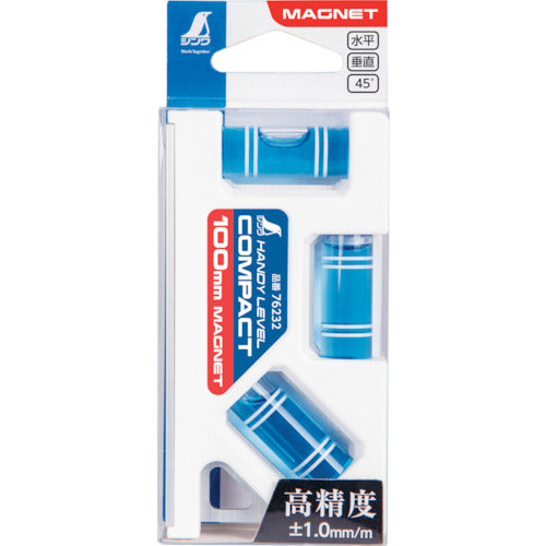 신와 핸디 레벨 컴팩트 100mm 마그넷 부착 76232 1 개