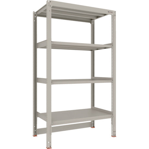 TRUSCO Steel Rack M3 Medium Duty Shelf Cart Top Storage Type H2100 x W1200 x D721 4 Tiers Single Unit M3-DB7474 1 S