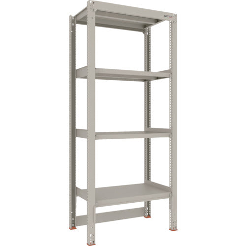 TRUSCO Steel Rack M3 Medium Duty Shelf Cart Top Storage Type W900 x D571 x H2100 4 Tiers Single Unit M3-DB7364 1 S